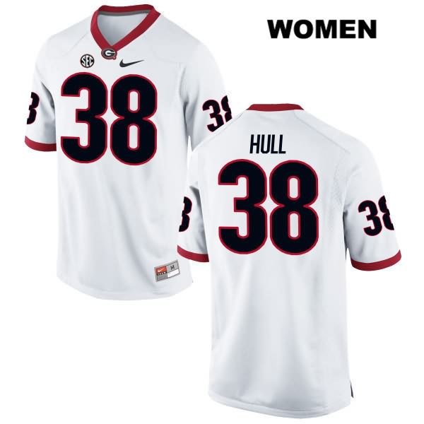 Georgia Bulldogs Women's Joseph Hull #38 NCAA Authentic White Nike Stitched College Football Jersey BQD5256YC